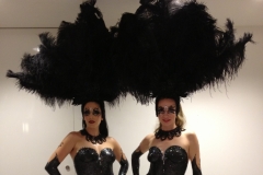 Black Body Paint with Feathers