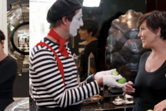 French Mime Performer at Kardashian Party